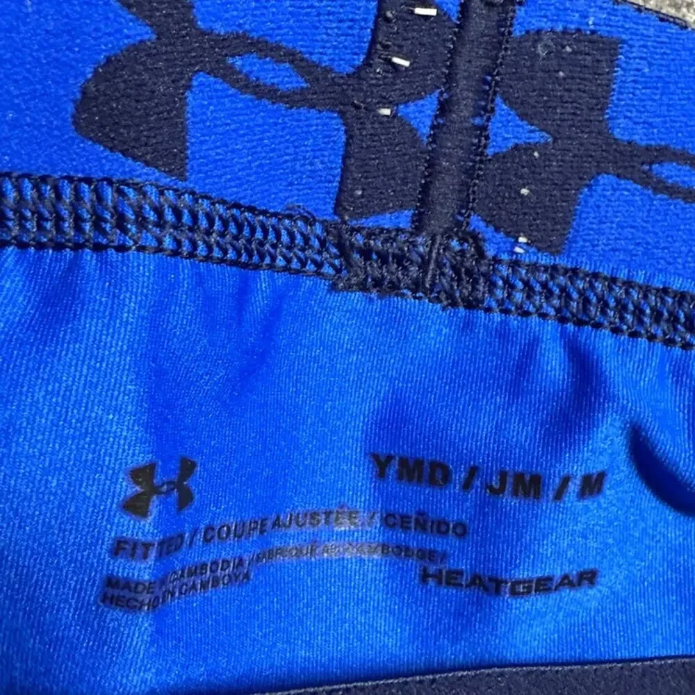 Under Armour Youth Coldgear Compression Leggings Vibrant Blue Athletic Tights